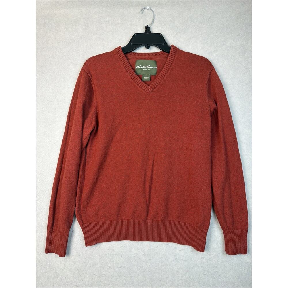 Eddie Bauer Sweater Mens XL Navy Blue Long Sleeve Cotton Cashmere Pullover